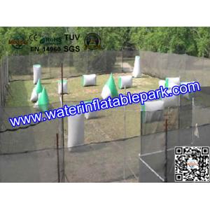 Quality Custom Logo Inflatable Paintball Bunker Waterproof 0.6mm PVC Tarpaulin for sale
