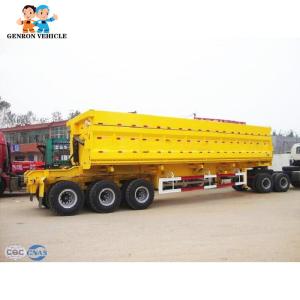 6 Axles Mechanical Suspension T700 Dump Semi Trailers Super Link Double Side