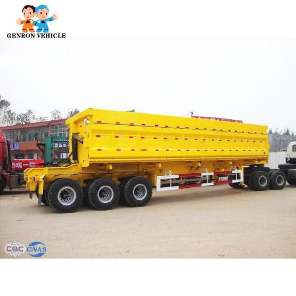 6 Axles Mechanical Suspension T700 Dump Semi Trailers Super Link Double Side