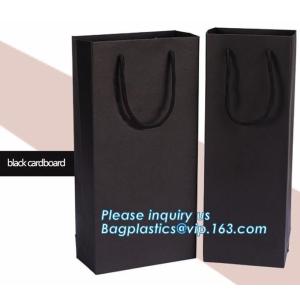 christmas door kraft paper wine bottle gift bag,Custom printed luxury recyclable