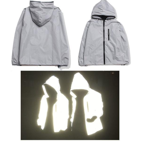 Industrial Washing Silver Reflective TC Fabric High Visibility Reflective Denim Fabric Roll