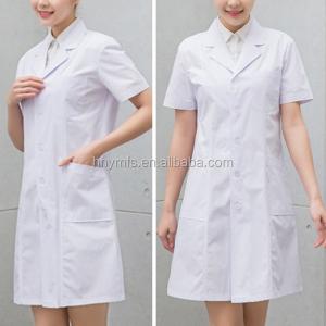 Hospital Medical Lab Coat Breathable Unisex White Nursing Dress