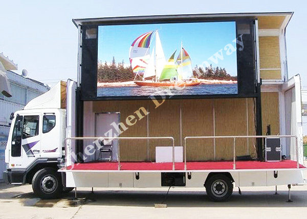 outdoor led screen truck trailer