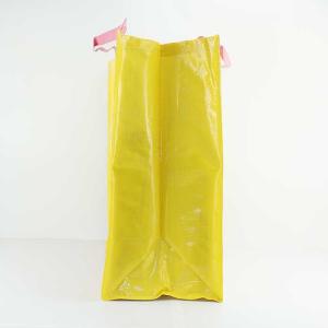 Handled Polypropylene Sewing Reusable Bags Yellow 105Gsm Laminated