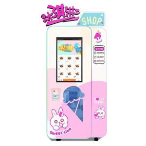 Enjoy Ice Pink Automatic Soft Ice Cream Cold Yogurt Combo Vending Machine For