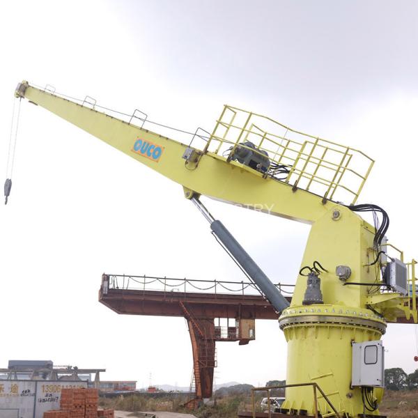 Stable Steel Structure Straight Boom 5T15M Marine Deck Cranes