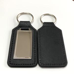 Wholesale New Luxury Metal Pu Leather promotional Keychain Sublimation Keychains