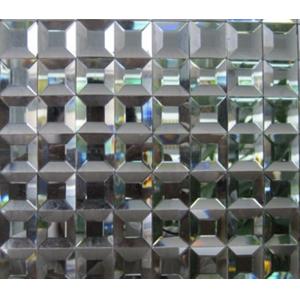 Decorative Silver Metallic Floor Tiles , Solid Mirror Metallic Mosaic Bathroom