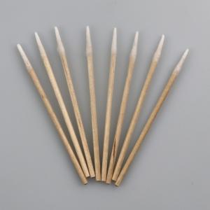 Industrial Micro Pointed Wooden Cotton Swab Cleanroom 1mm Eco Friendly