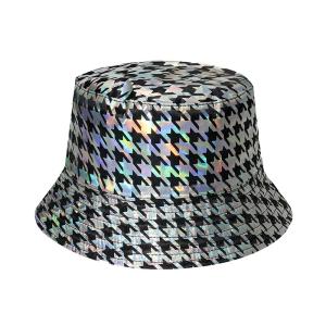 Hot Silver Dazzle Color Street Ball Trend Plover case Bucket Hat For Women