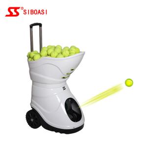 Black Siboasi S4015 Tennis Ball Machine , 150W Tennis Throwing Machine