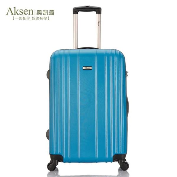 Multi-Function Blue Durable PC Carry Suitcases Luggage Front Open Travel