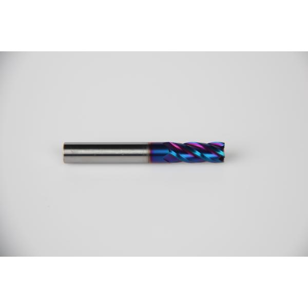 Nano Blue Coating Flat Carbide End Mill For Stainless Steel 2/ 4 Flute