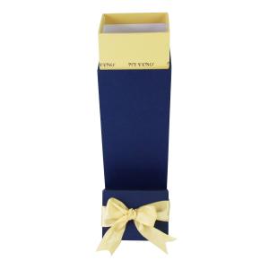 Straight Stand Up Perfume Packaging Box With Ribbon Compressed Cardboard