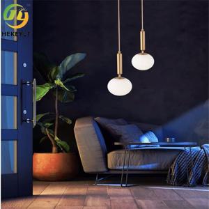 Residential Gold Globe Glass Pendant Light Modern Simple Design