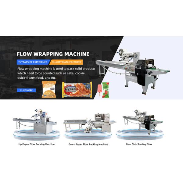 Buy Industrial Flow Wrapping Machine Automatic Commercial Pillow Bread Packaging Machine at wholesale prices