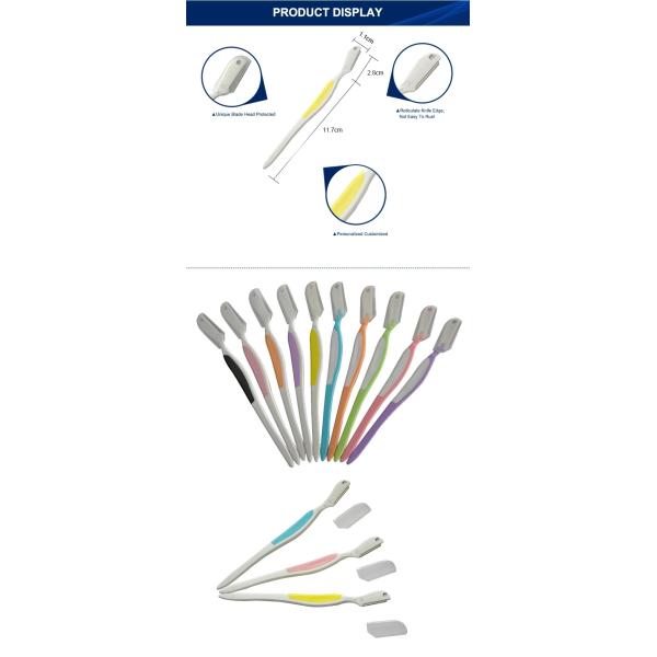 Womens Face Hair Shaving Razor Mini Eyebrow Shaver Stainless Steel With Safe Cover