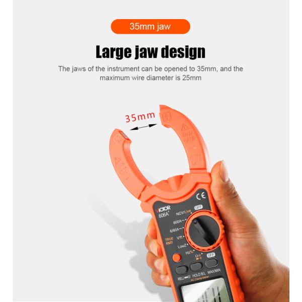 VICTOR Digital Clamp Meter 5999 Counts AC DC 600V 600A With Live NCV Flashlight