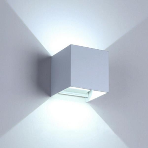 Buy Europe style cube wall light white shell dimmable led wall light lamp down wall light 6w 12w at wholesale prices