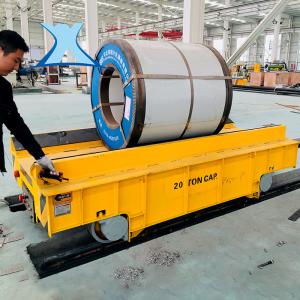 Rail Remote Control Material Transfer Cart For Cable Reel Operated Steel Pipe