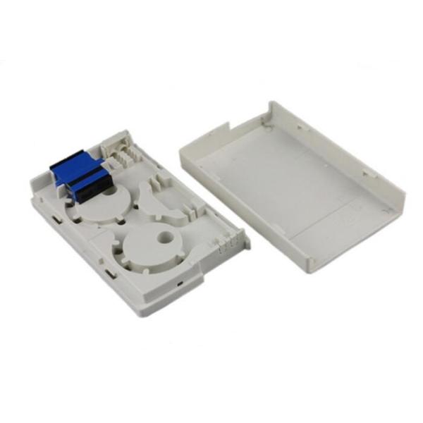 Gray Plastic Fiber Optic Distribution Box 2 * SC FTTH Flame Retardant For Indoor