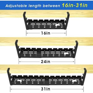Cable Duct Under Desk Extendable Desk Cable Management Tray for Metal Wire