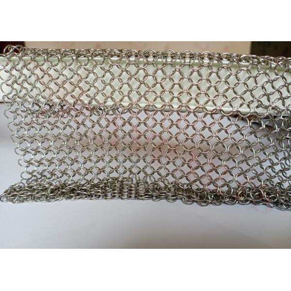 Stainless Steel 0.8x7mm Ring Metal Mesh Curtain Dividers For Stair Handrails