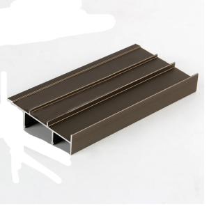 6063 T5 Champagne Anodized Aluminum Window Profiles ISO9001 Approval