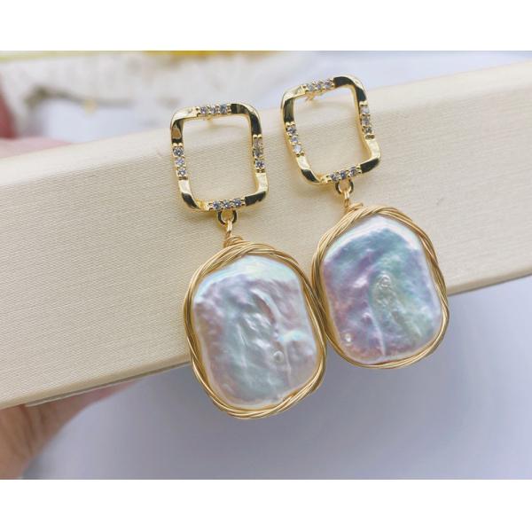 Natural Baroque Pearl Earring Hot Irregular Pearl Earrings for Women Baroque