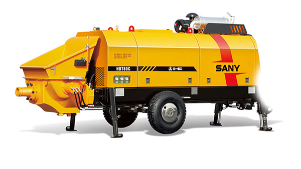 Automatic Hydraulic Diesel Engine Sany Used Stationary Concrete Pump Trailer
