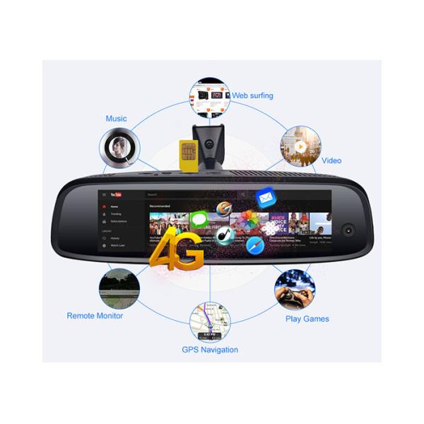 HD 1080P 3CH 4G LTE Rear View Mirror Dash Cam