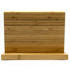 ISO9001 2000 System Natural Bamboo Wood Magnetic Knife Block Holder Customized