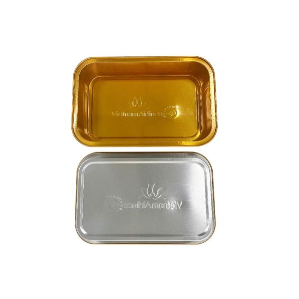 Buy Rectangle Aluminum Foil Tray for Food Packaging To Go Food Process Type Pulp Moulding at wholesale prices