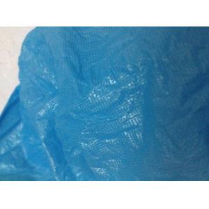 China CPE Polyethylene Disposable Overshoe Covers , Blue Plastic Overshoes With Embossed Surface on sale