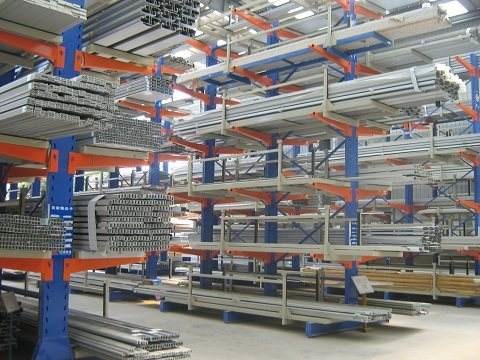Buy Industrial Warehouse Long Pipe Cantilever Rack Steel Selective Racking at wholesale prices