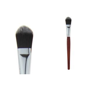 Wooden Handle Foundation Stippling Brush With Mixed Nylon Hair
