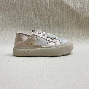 Classic Platform Sneakers Women Round Head And Thick Soled With Silk Surface