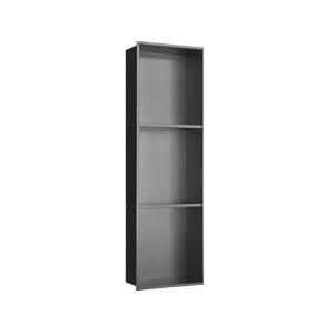 Modern Design Style 300x400 Custom Shower Wall Niche Shelves in Black for Amazon