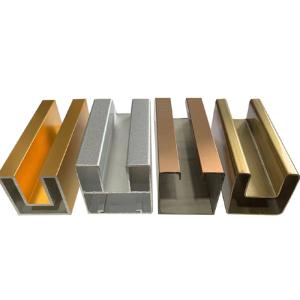 Extrusion Process Aluminum Handrail Profiles Alloy 6060 Railing U Groove