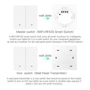 mechanical type WIFI Smart Light Wall Switch work with Alexa, 1 2 3 gang EU/UK