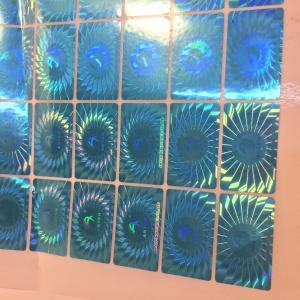 China 0.075mm Polyester Single Sided Holographic Security Labels on sale