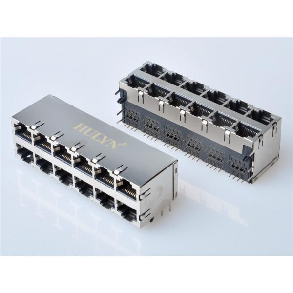 HULYN RJ45 jacks，Shielded RJ45 Modular Jack Connector, Through Hole Type, Side Entry, 2x6 Ports