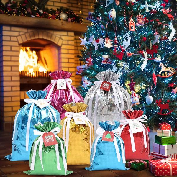 Christmas Candy Plastic Packaging Bag Lightwieight Custom Printing