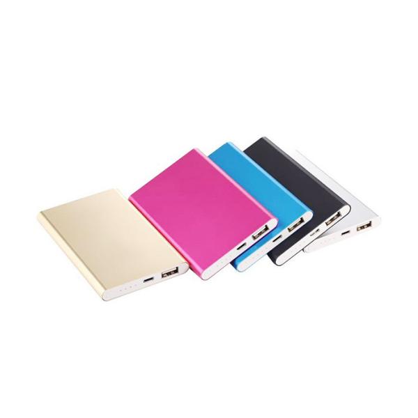 Aluminum Alloy Ultra Thin Power Bank 4000 Milliampere Customized Designed