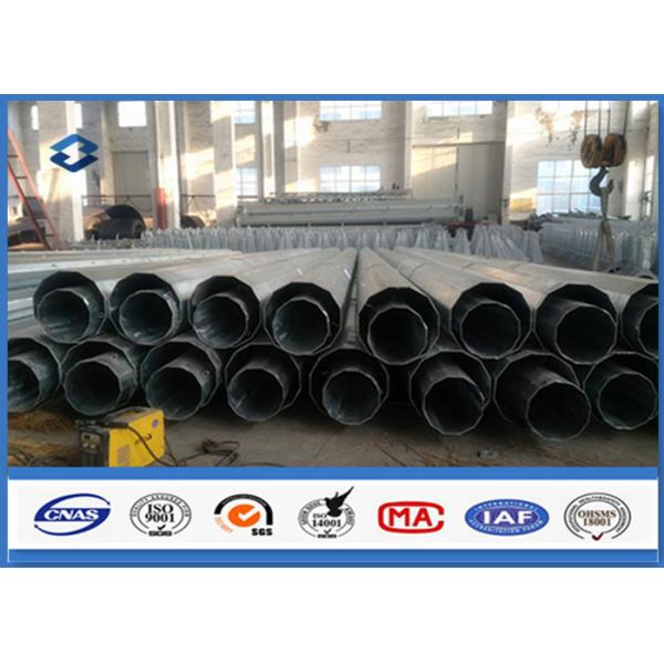 Dodecagonal Galvanized Electrical Power Transmission Pole 20M Height ISO9001