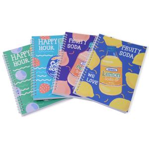 Quality Custom A5 Gold Wire Journal Note Book With Spiral Binding And Personalized Cover Design for sale