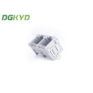 Multi Port Surface Mount Rj45 Connector Gray Unshielded 8 pin DIP PCB Mount
