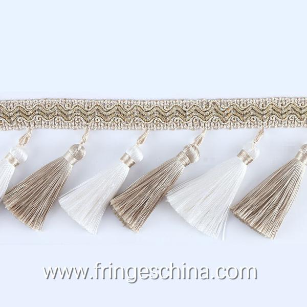 Handmade fashionable chain beads lace tassels fringes for curtain/sofa/pillow decoration