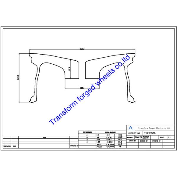 TM208506 20X8.5 inches forged wheels monoblock wheels blanks Dimple style barrel and rims