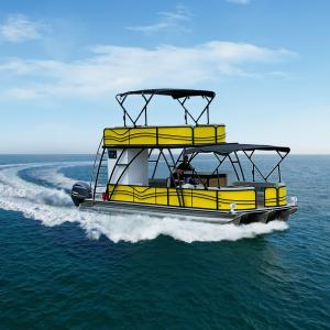 3.0m Width Double Level Pontoon Boat Two Layer Aluminium Pontoons Large Capacity